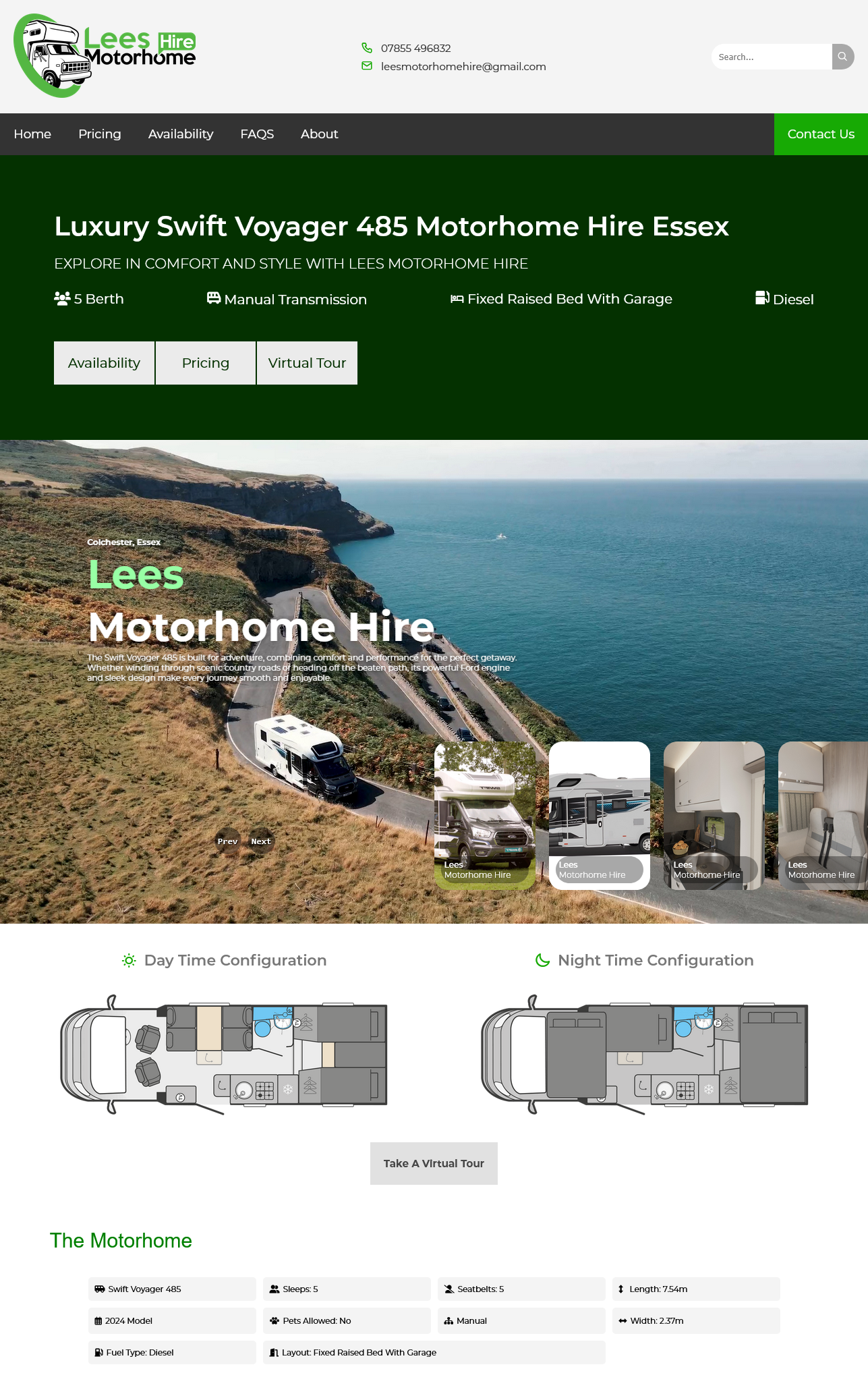 Project Lees Motorhome Hire Website