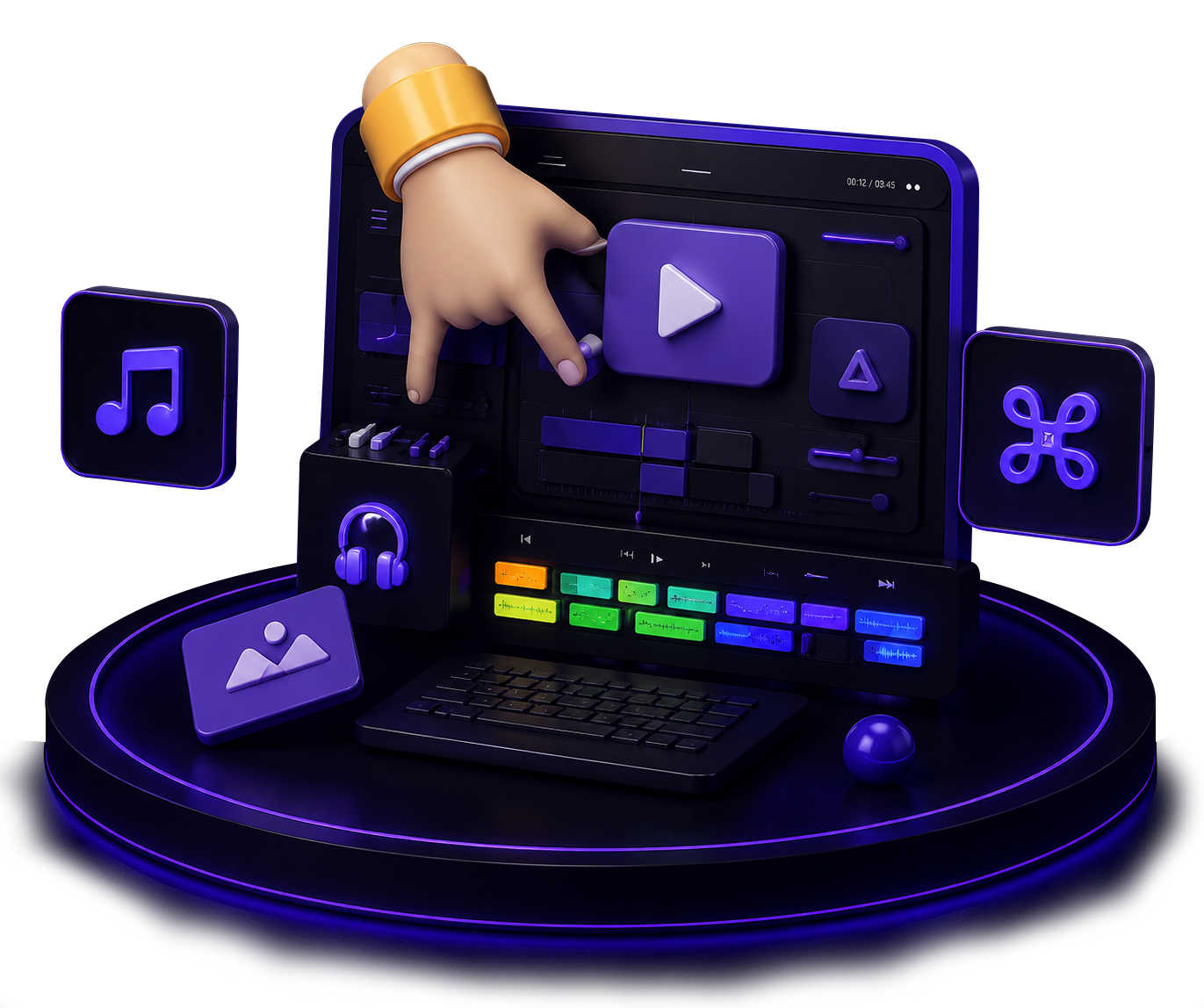 Video editing illustration